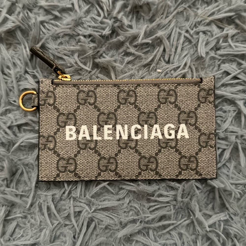 BALENCIAGA x GUCCI CARD HOLDER WITH STRAP